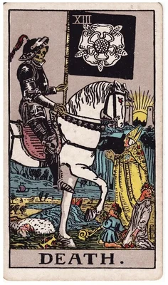 XIII. Death — Scorpio. Rider–Waite deck, 1909
